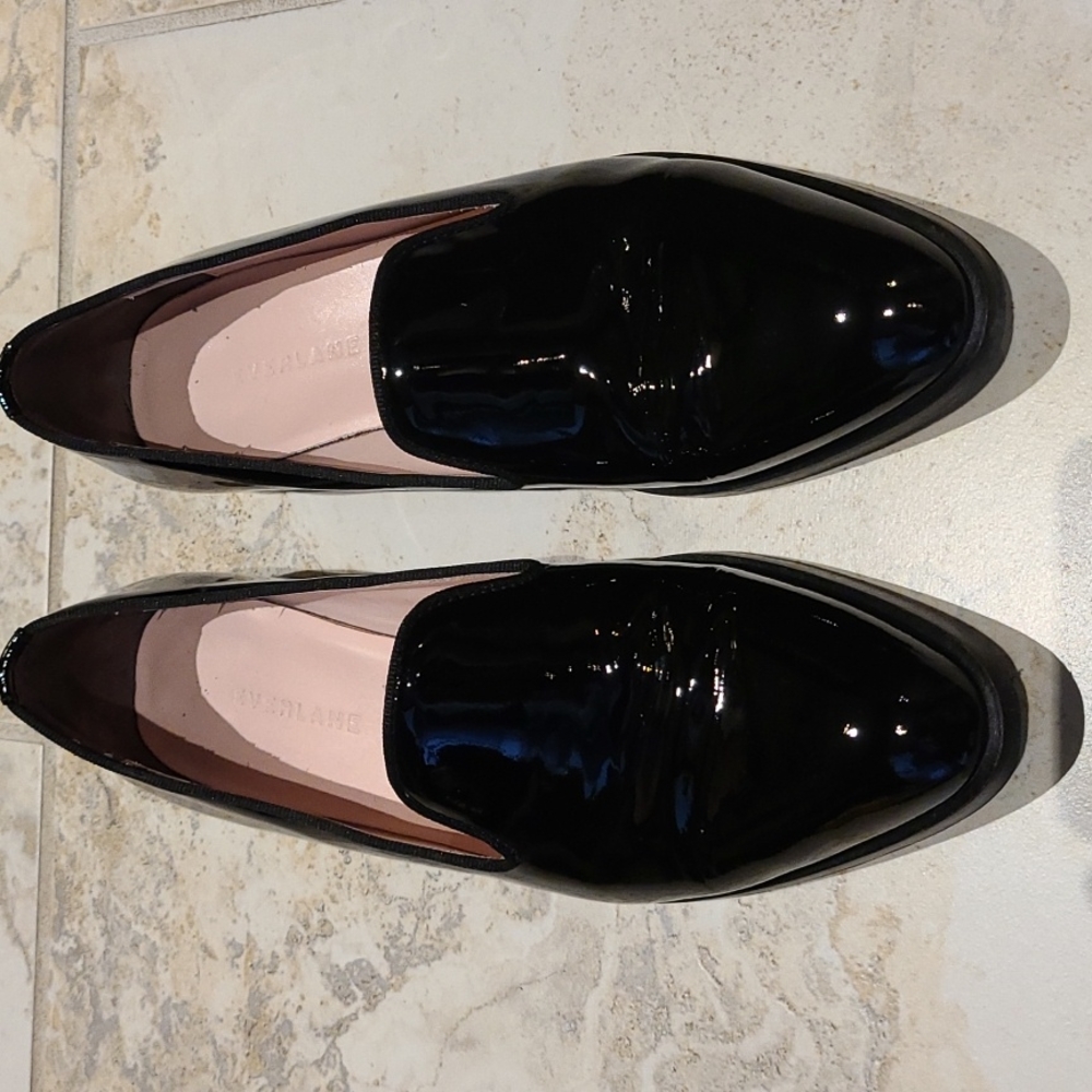 Everlane black patent loafer women's size 7.5